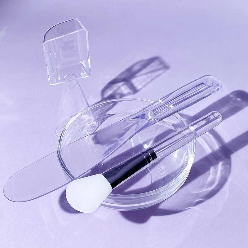 DIY Face Mask Mixing Kit – 6-in-1 Bowl, Spatula, Spoon & Brush Set for Deep Cleansing & Home Spa