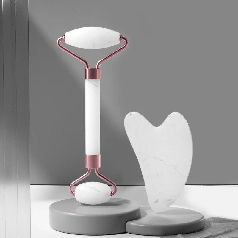 Set 2-en-1 Massage Visage & Gua Sha – Anti-Rides & Relaxation