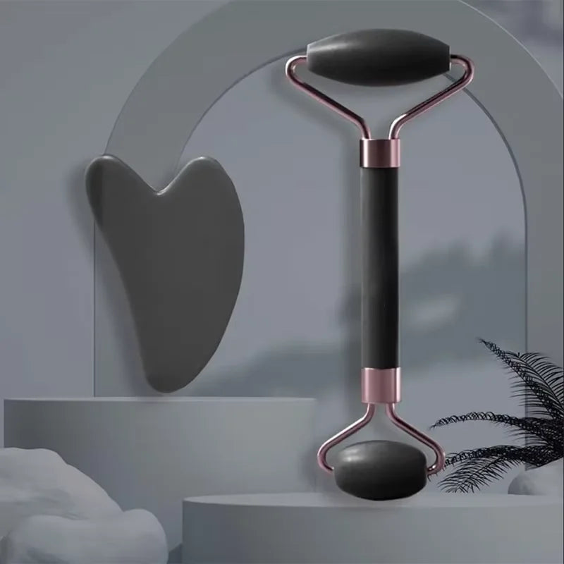 BeeChip™ Resin Face Roller & Gua Sha Set – Facial Massage Tools for Lifting & Relaxation