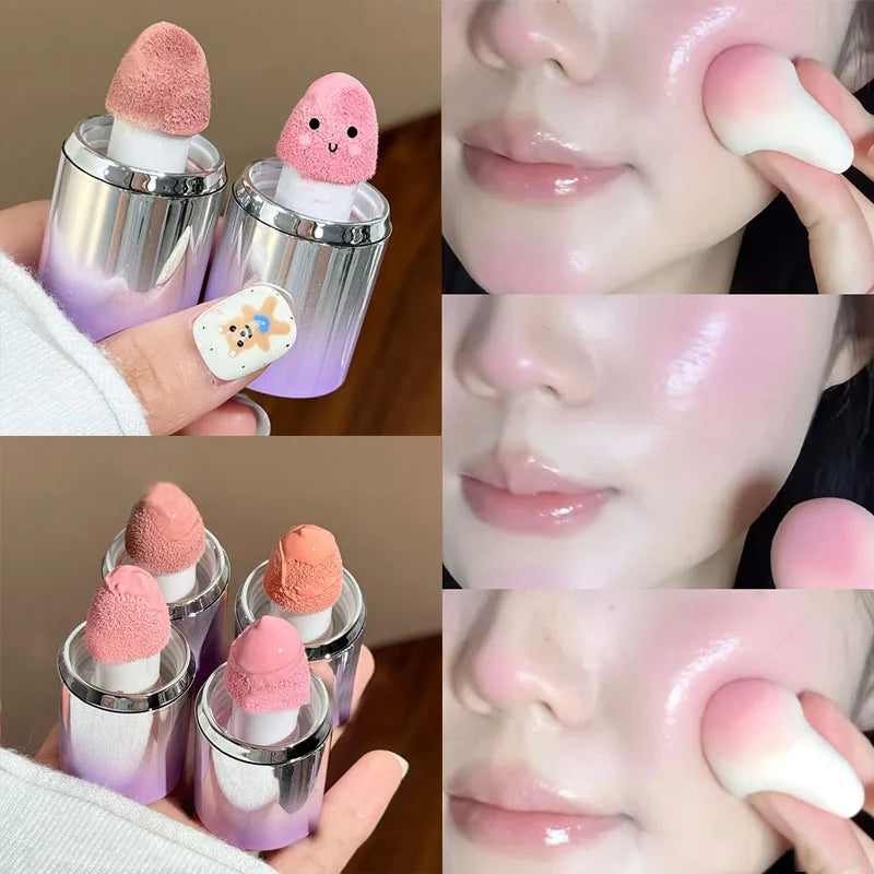 CACE Liquid Matte Blush – Soft Touch Sponge Tip, Natural Flush Finish (4 Shades)