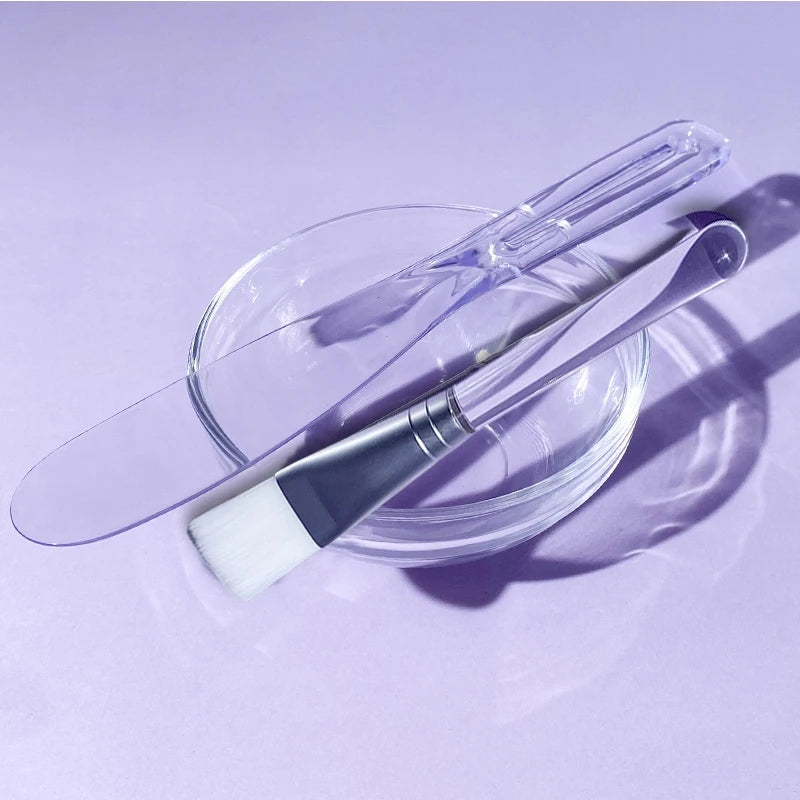 DIY Face Mask Mixing Kit – 6-in-1 Bowl, Spatula, Spoon & Brush Set for Deep Cleansing & Home Spa