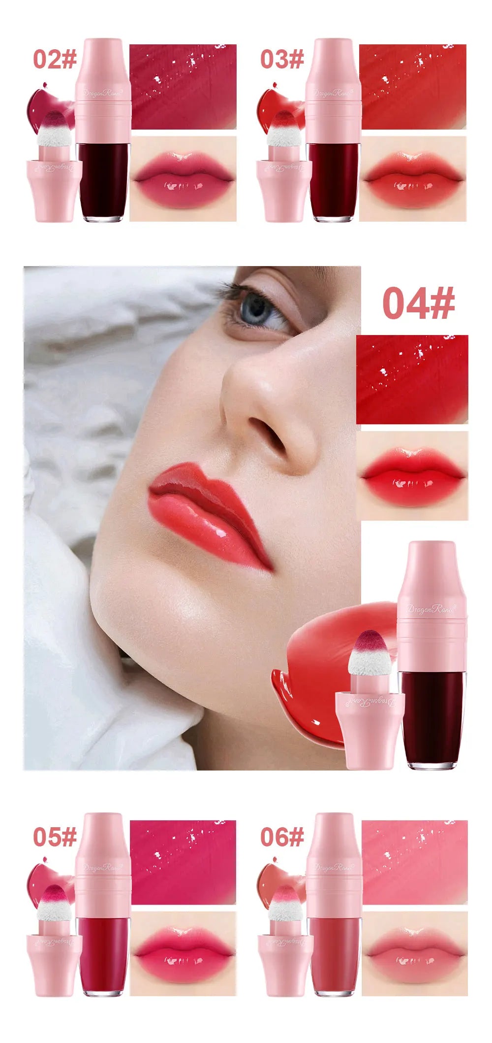 Dragon Ranee Shake & Go – 6-in-1 Liquid Blush & Lipstick | Waterproof, Long-Lasting Color for Lips & Cheeks