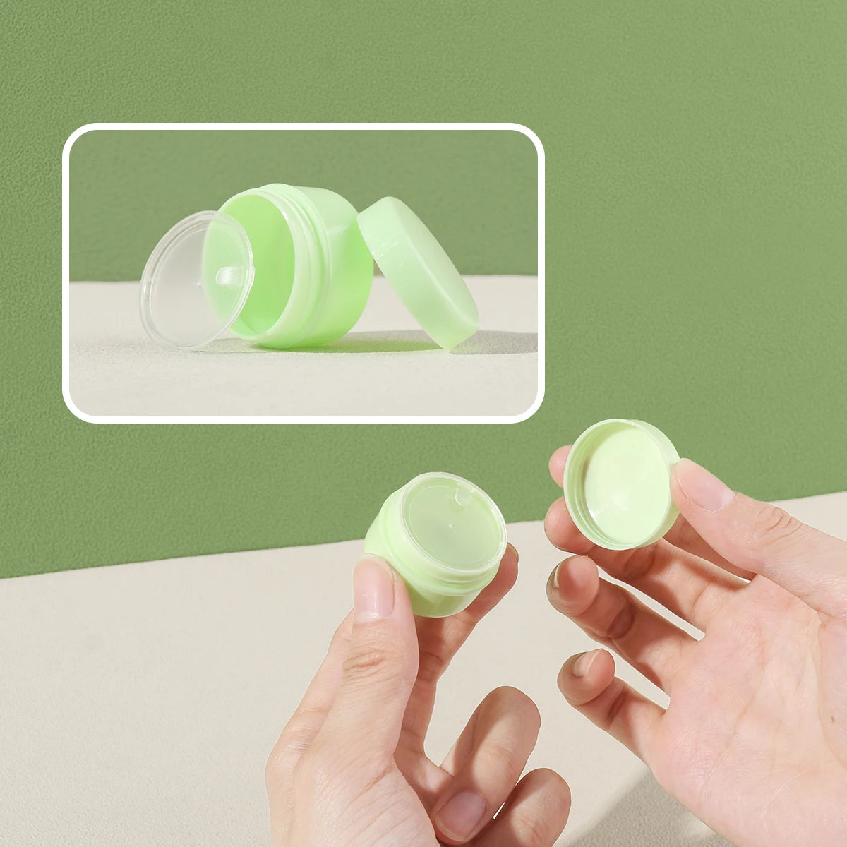 10PCS Mini Cosmetic Jars – 10g Refillable Containers for Lip Scrub, Balm, Cream & Travel Beauty Storage