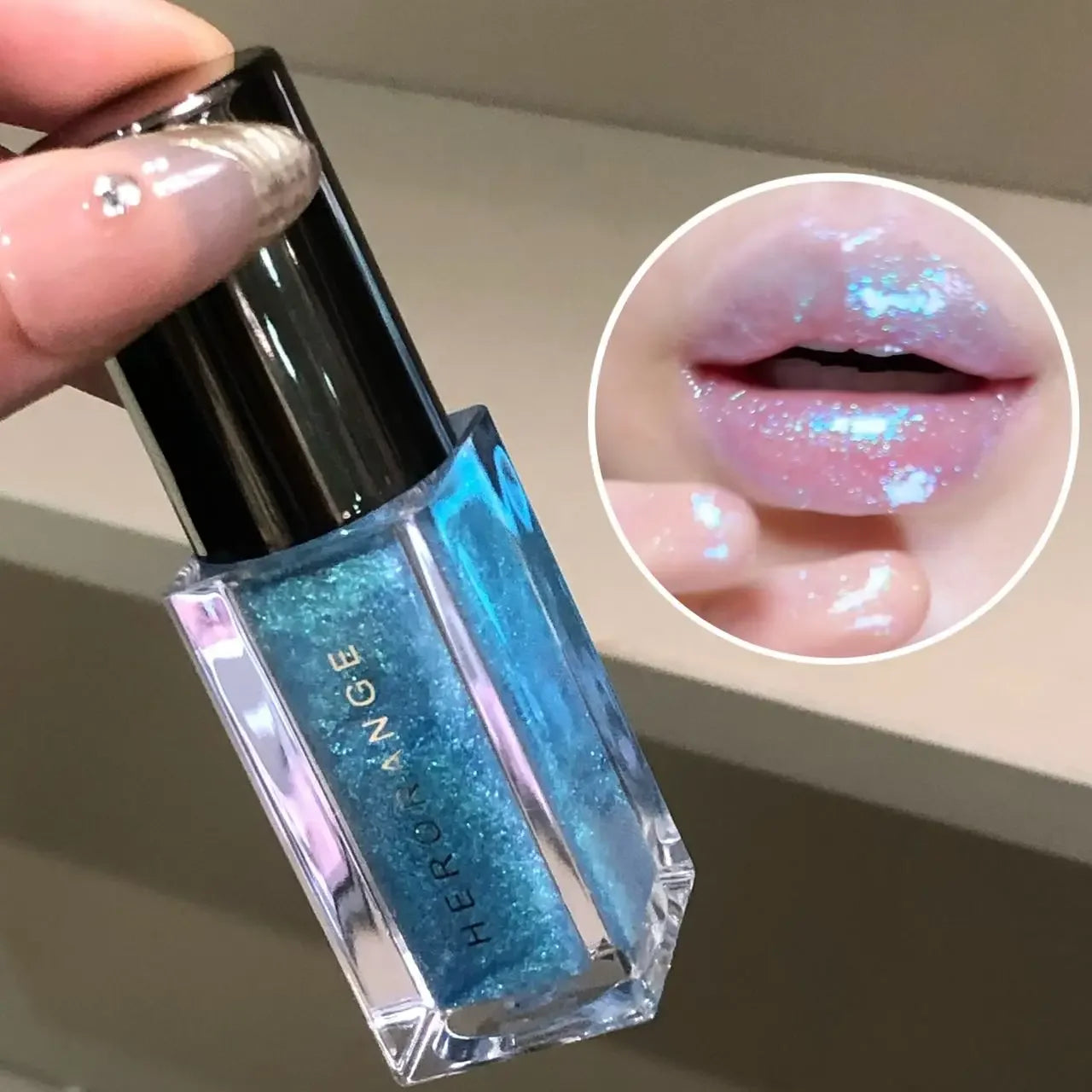 Multichrome Glitter Lip Gloss – 3D Mirror Shine | Hydrating, Waterproof & Ultra-Sparkling Lip Glow (6 Colors)