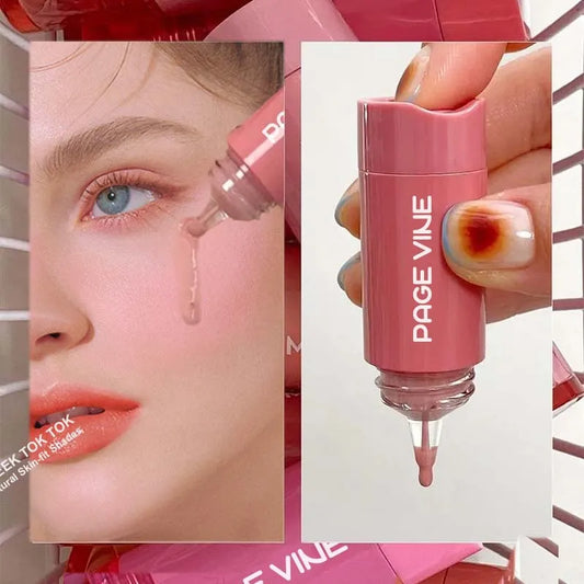PAGE VINE Velvet Ink Liquid Blush – Multi-Purpose Long-Lasting Rouge for Lips, Eyes & Cheeks