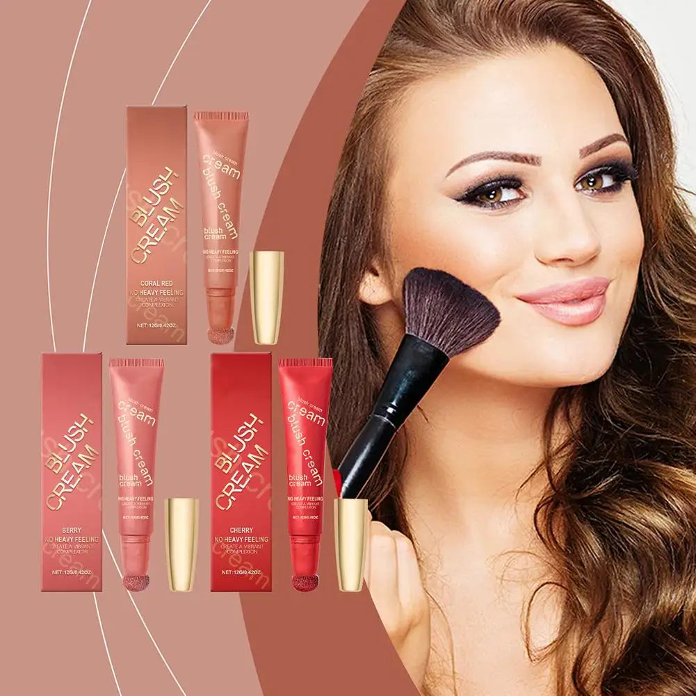 Cushion Cream Blush Stick – Lightweight Liquid Blusher with Soft Applicator for Natural Radiance