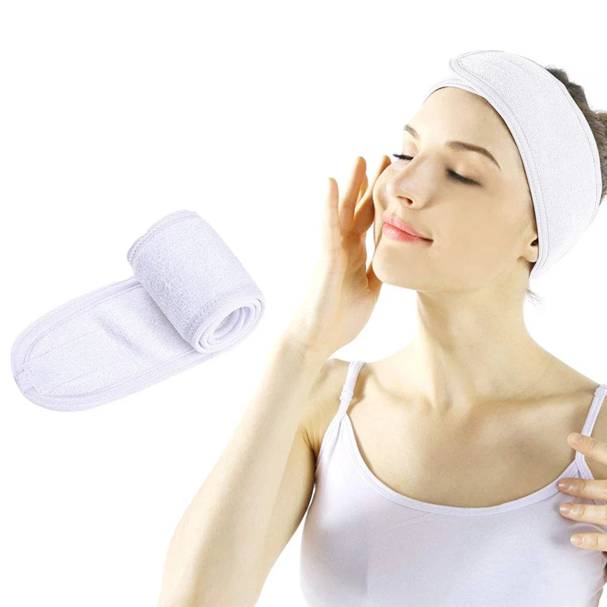 Towel Spa Headband – Non-Slip, Stretchable Face Wash Hairband for Skincare, Makeup & Workout