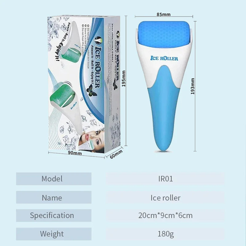 Ice Face Roller Massager – Puffiness Relief, Pore Tightening & Skin Cooling Tool