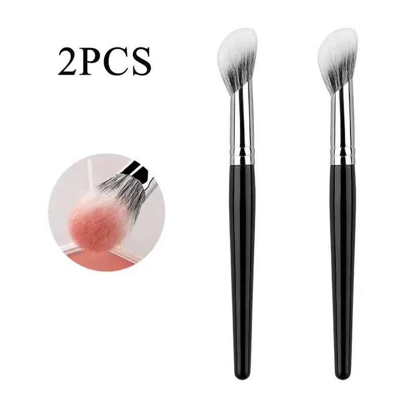 3-Piece Precision Blusher Brush Set – Soft & Fluffy Makeup Brushes for Liquid, Cream & Powder