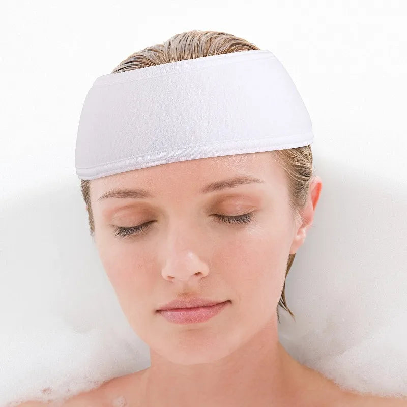 Towel Spa Headband – Non-Slip, Stretchable Face Wash Hairband for Skincare, Makeup & Workout
