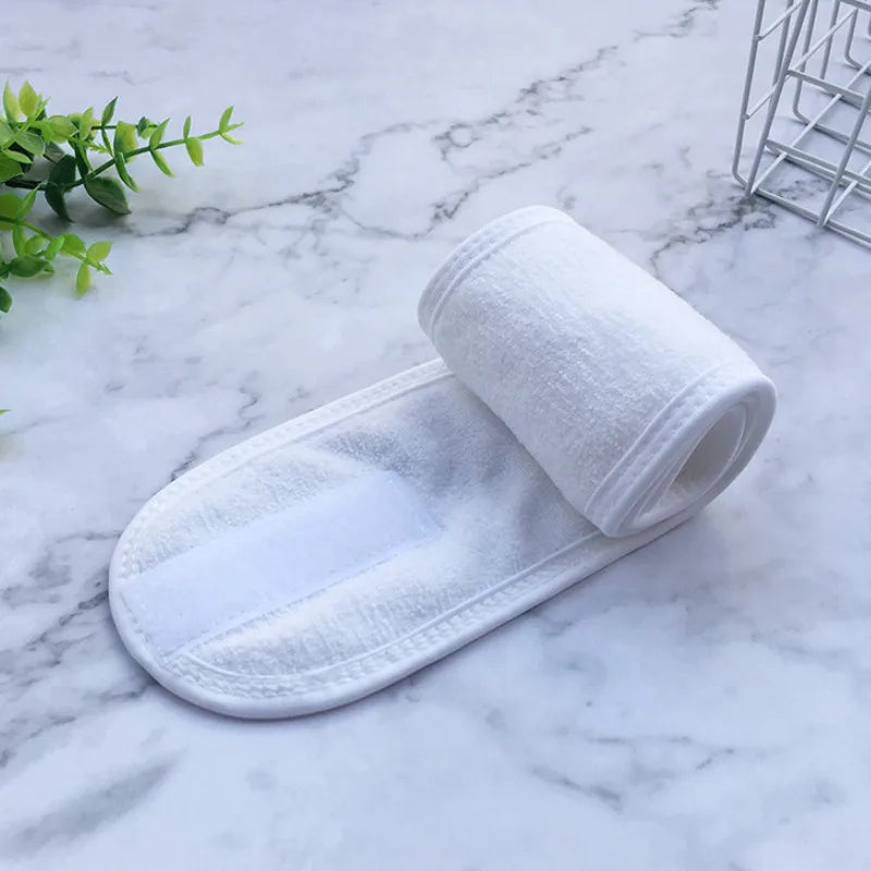 Adjustable Wide Hairband for Women – Soft Toweling Headband for Face Washing, Spa & Makeup