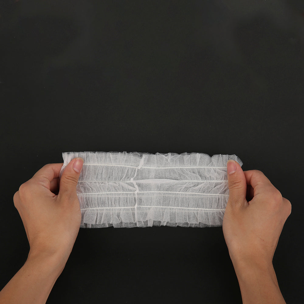 100pcs Disposable Spa Headbands – Soft Stretch Non-Woven Hair Bands for Facial, Skincare & Salon Use