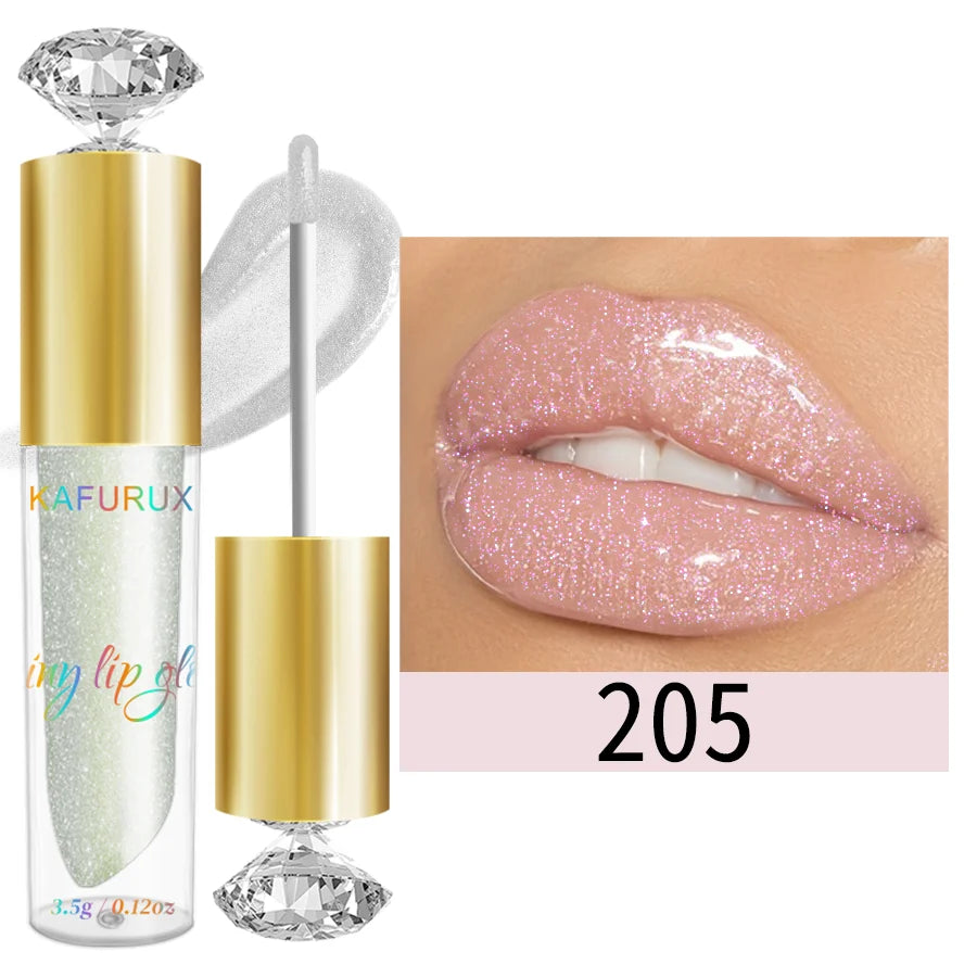 Diamond Shine Lip Gloss – 9 Colors Ultra-Glossy Sparkling Glitter Finish | Moisturizing, Long-Lasting & Sexy Glow