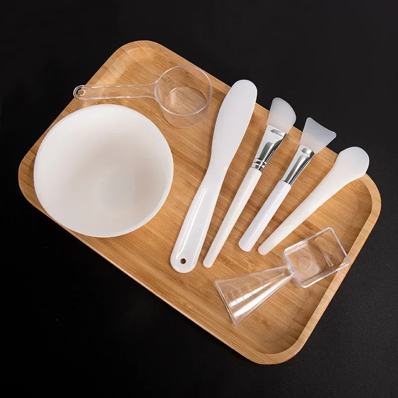 Face Mask Mixing Bowl Set – DIY Facial Care Kit with Brush, Spoon & Measuring Tool