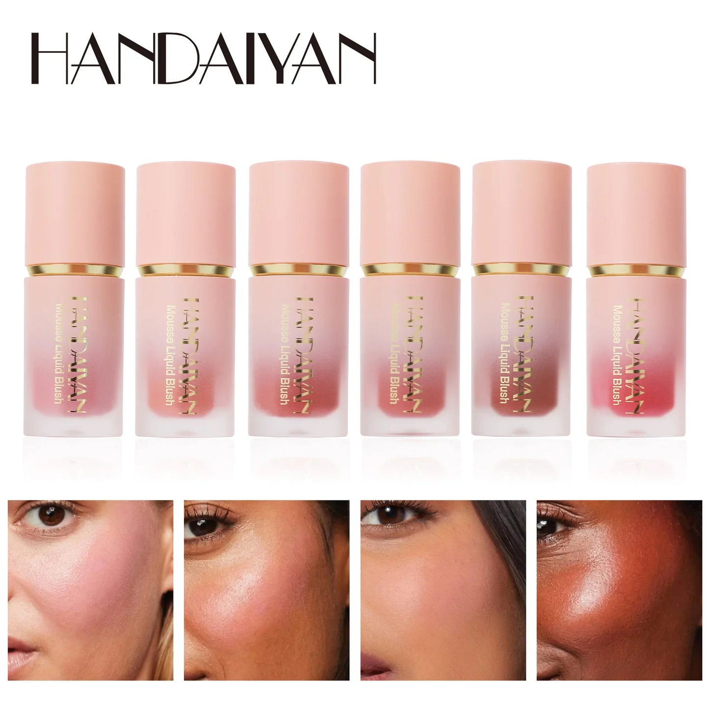 HANDAIYAN Velvet Liquid Blush – Matte Finish | Soft Sponge Tip | Long-Lasting & Buildable Color (6.5ml)