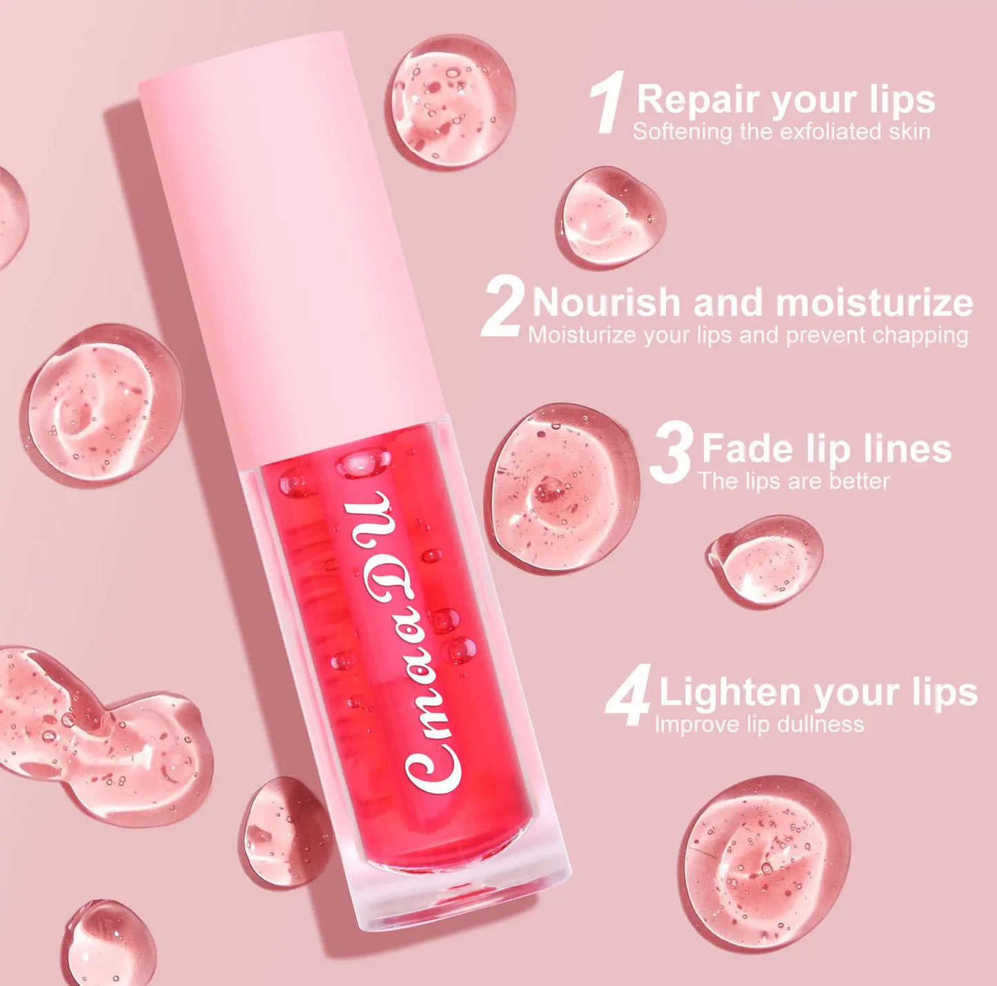 Fruit-Infused Hydrating Lip Oil – High Shine, Non-Sticky & Nourishing Gloss