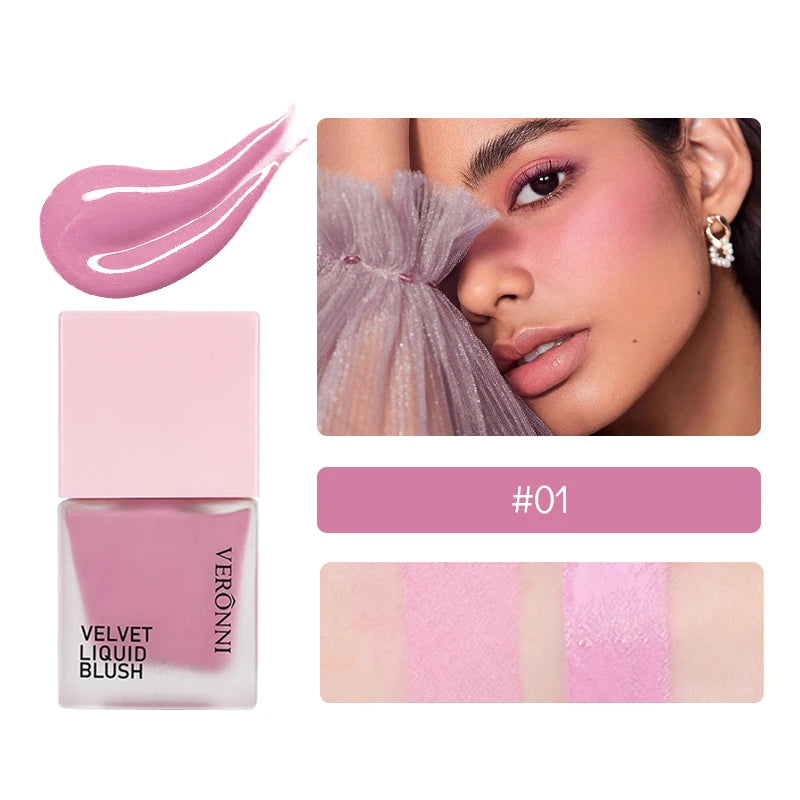 4 Color Liquid Blush – 5ml Vegan Cheek Tint | Long-Lasting & Blendable | Dewy or Matte Finish