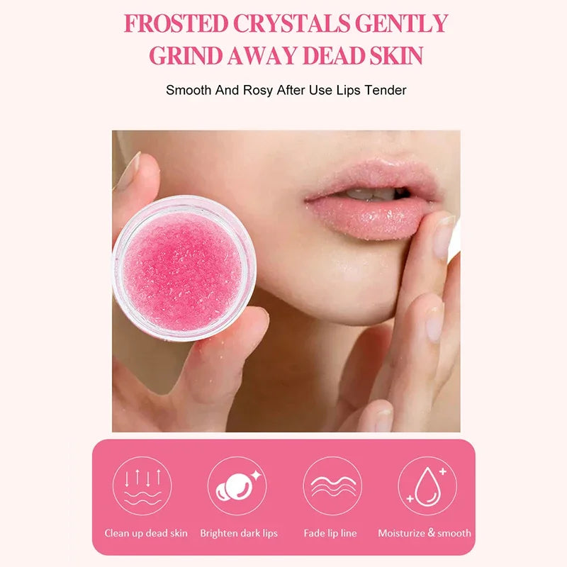 Dual Effect Lips Scrub Mask Fruit Flavor Lip Scrub Moisturizing Nourishing Exfoliating Dead Skin Makeup Reduce Lips Fine Lines