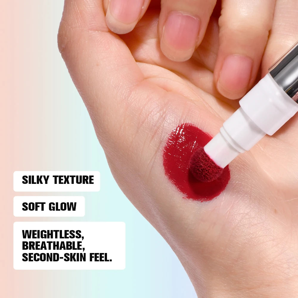 All-Day Liquid Cheek Blush – 6 Shades with Built-in Sponge Applicator