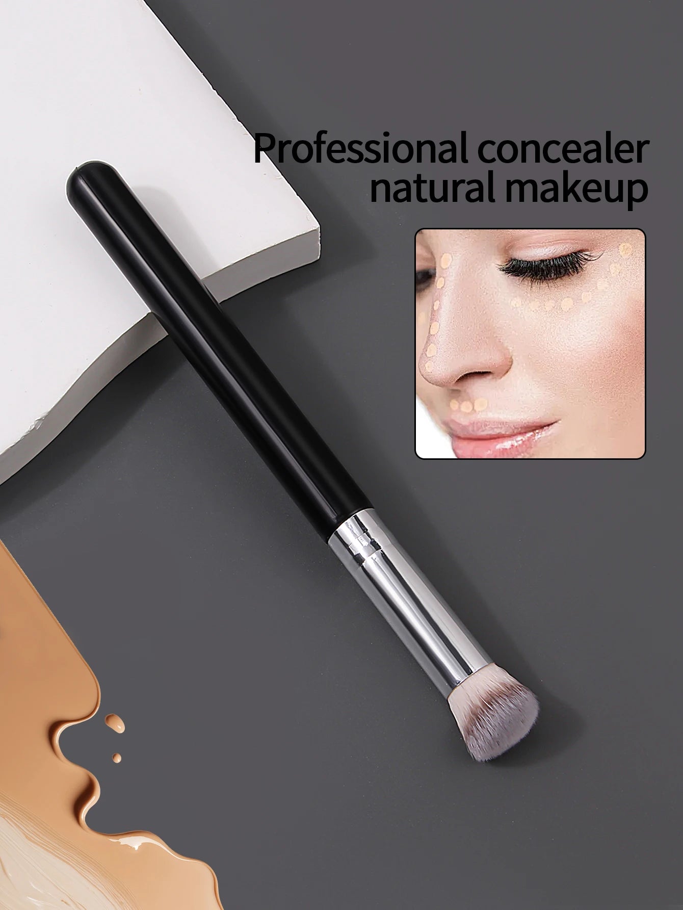 Pro Concealer & Foundation Brush – Flawless Coverage, Soft Precision Tool