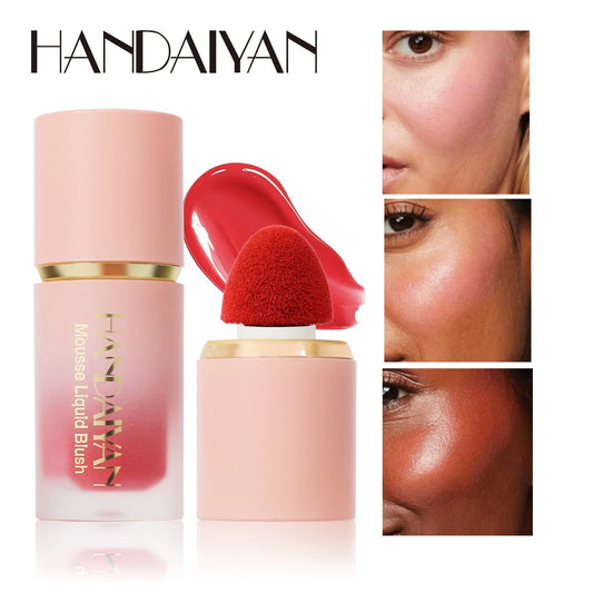 HANDAIYAN Velvet Liquid Blush – Matte Finish | Soft Sponge Tip | Long-Lasting & Buildable Color (6.5ml)