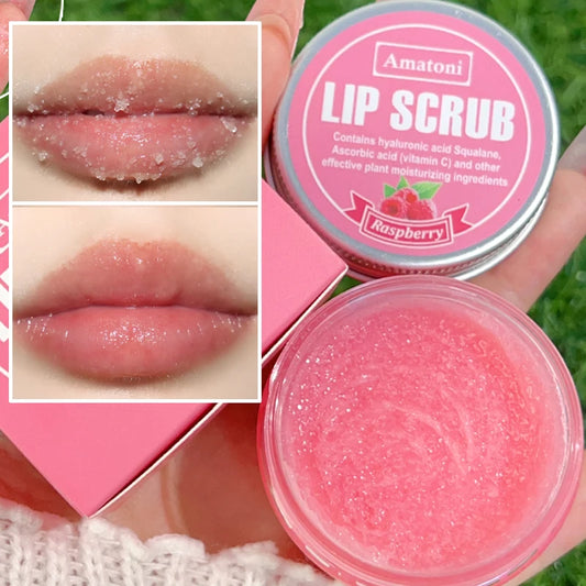 Hydrating Lip Scrub – Exfoliating Sugar Balm for Dry Lips – Removes Dead Skin, Smooths Lip Lines & Softens Naturally
