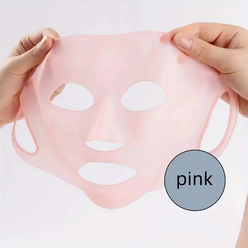 3D Reusable Silicone Face Mask Cover – Anti-Evaporation Sheet Mask Holder for Deep Hydration