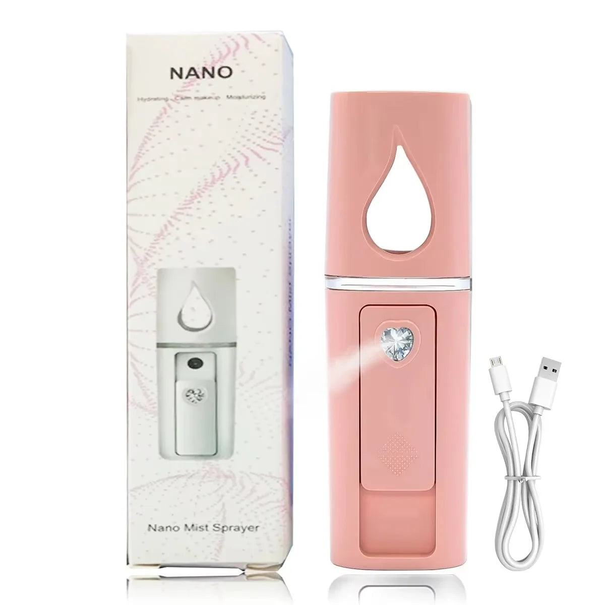 Nano Facial Mist Sprayer – Portable 20ml Hydrating Steamer for Skin Care & Glow Boosting