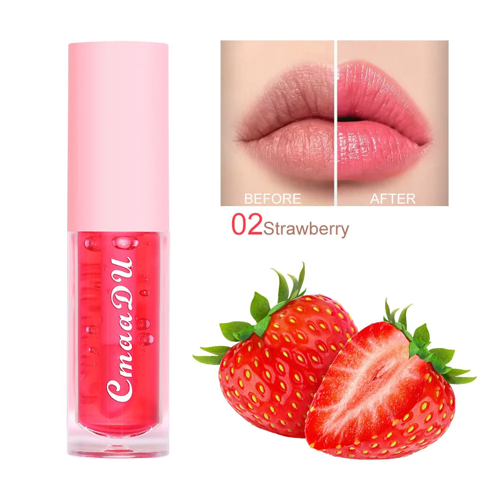 Fruit-Infused Hydrating Lip Oil – High Shine, Non-Sticky & Nourishing Gloss