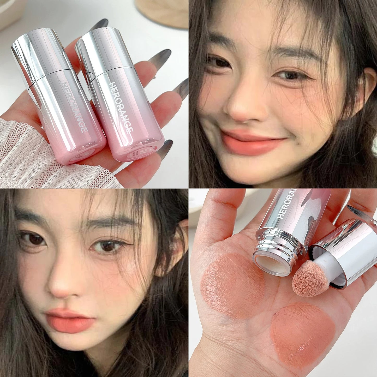 AirTouch™ Liquid Blush – 5 Matte Shades with Cushion Tip for Natural Long-Lasting Glow