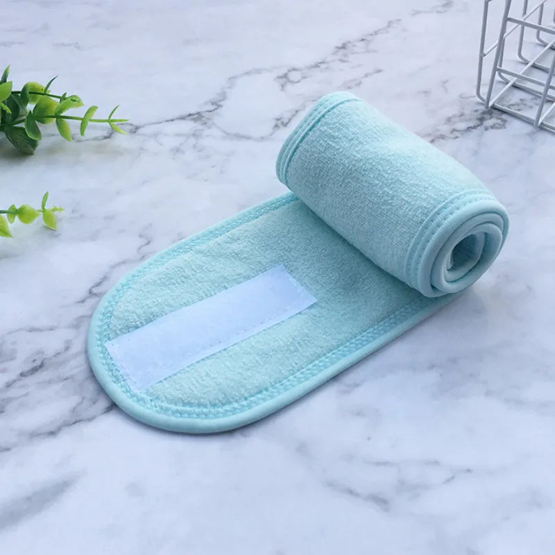 Adjustable Wide Hairband for Women – Soft Toweling Headband for Face Washing, Spa & Makeup