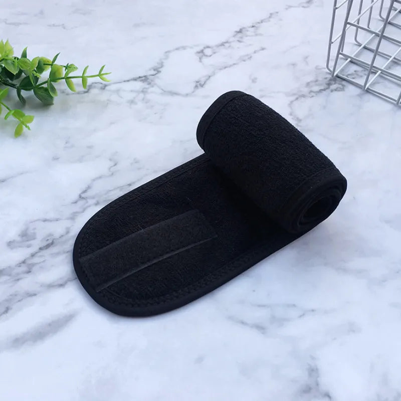 Adjustable Wide Hairband for Women – Soft Toweling Headband for Face Washing, Spa & Makeup