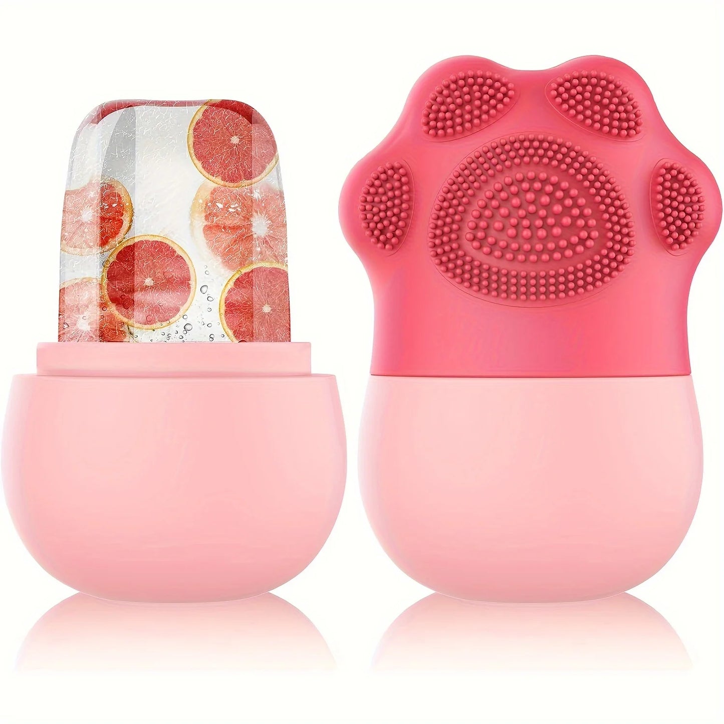 2-in-1 Facial Ice Roller & Silicone Face Massager – Puffiness Relief & Skin Cleanser