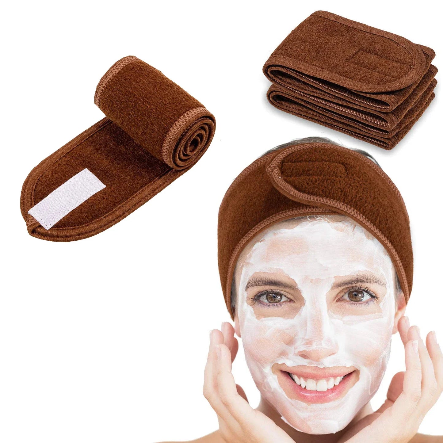 Towel Spa Headband – Non-Slip, Stretchable Face Wash Hairband for Skincare, Makeup & Workout