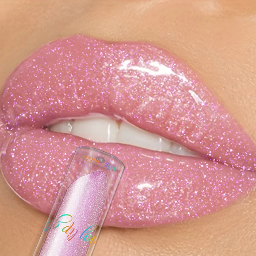 Diamond Shine Lip Gloss – 9 Colors Ultra-Glossy Sparkling Glitter Finish | Moisturizing, Long-Lasting & Sexy Glow