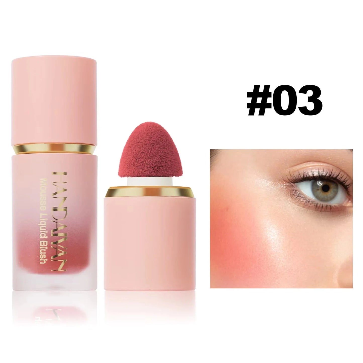 6-Color Matte Liquid Blush Stick – Waterproof & Long-Lasting Cream for Lips & Cheeks