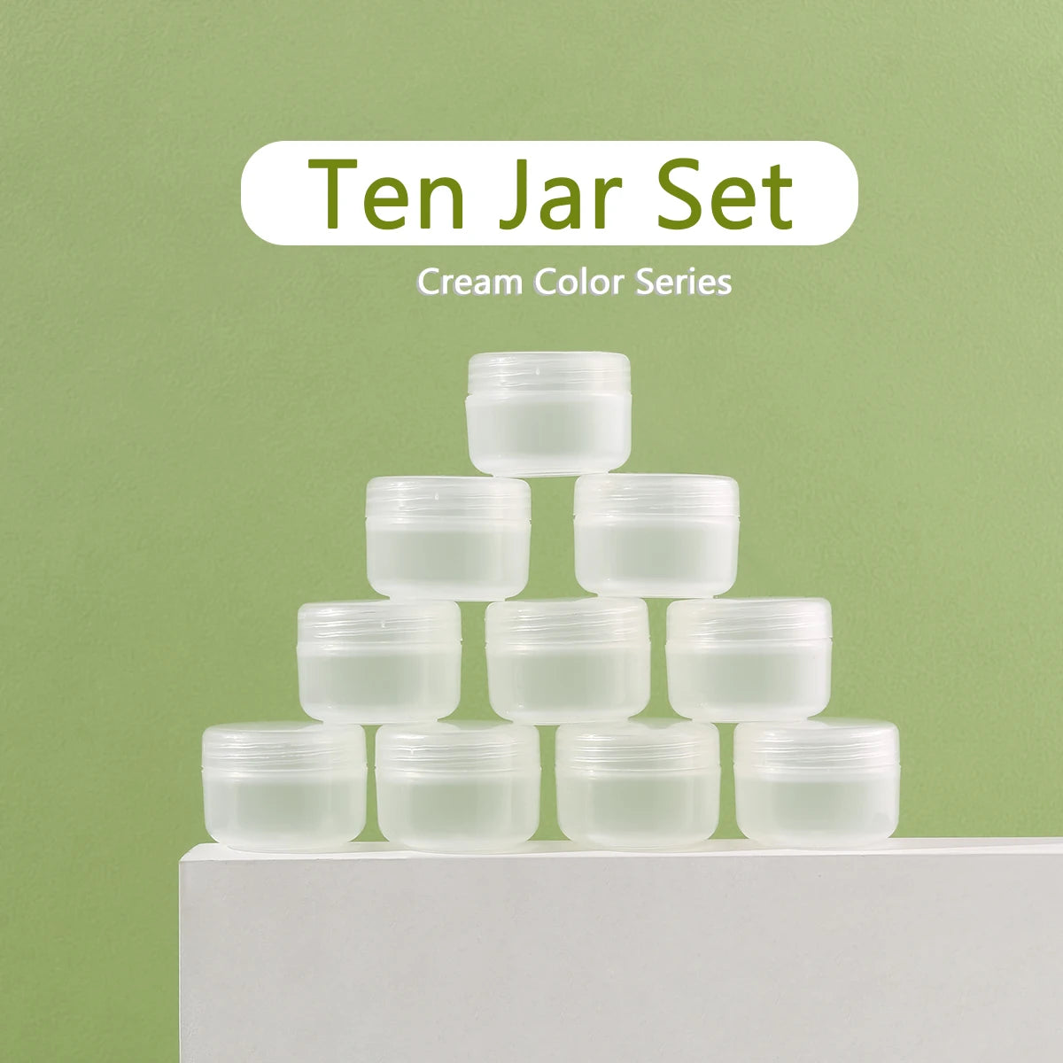 10PCS Mini Cosmetic Jars – 10g Refillable Containers for Lip Scrub, Balm, Cream & Travel Beauty Storage