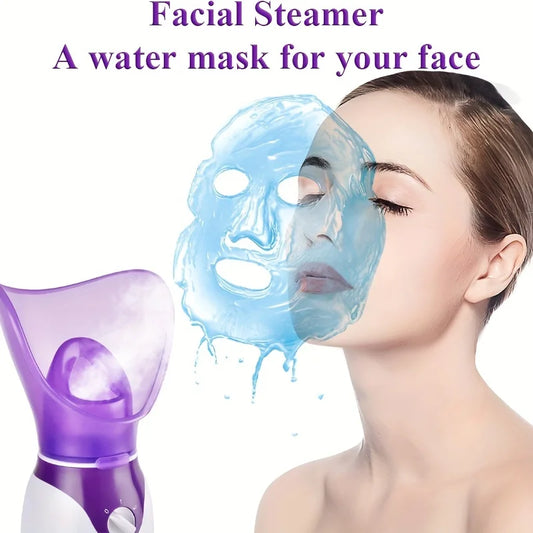 1pc Facial Steamer – Deep Hydration Pore Cleanser & Skin Moisturizer for Home Spa