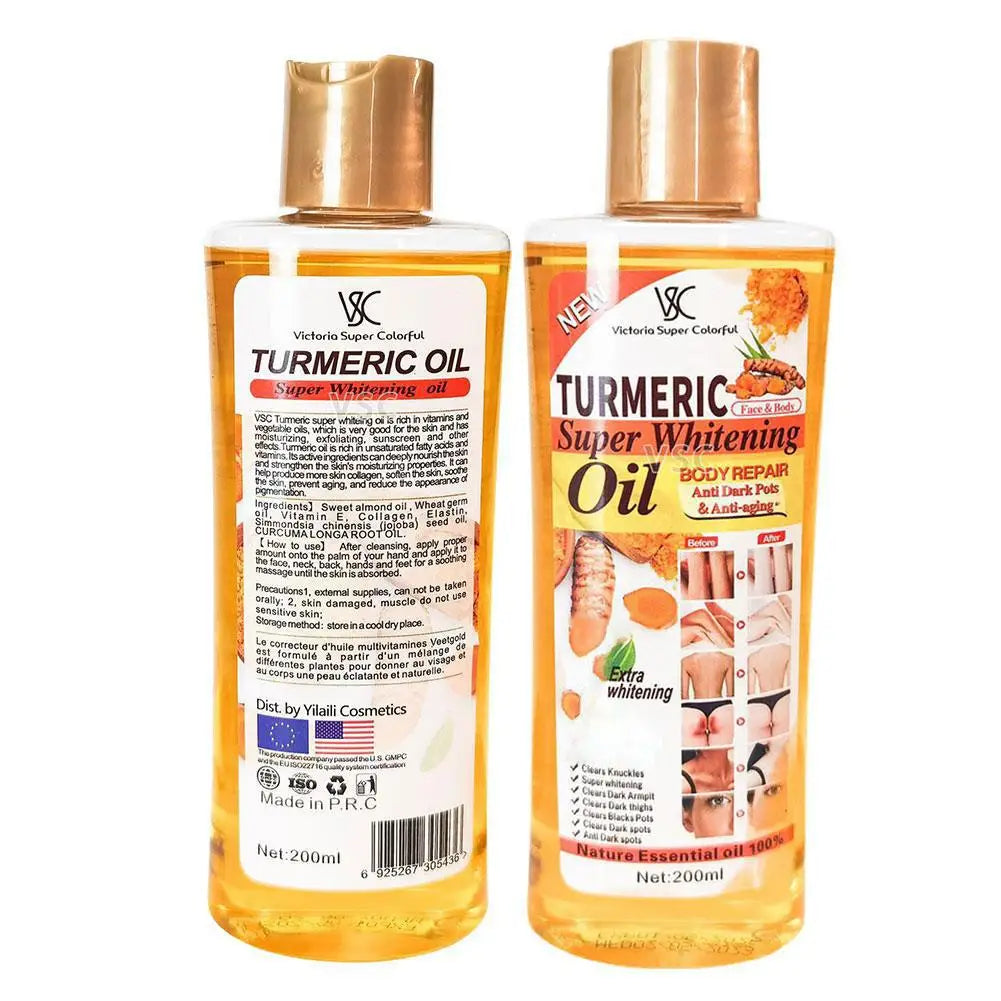 Turmeric Glow Body & Face Oil – Brightening, Smoothing & Aromatherapy Skincare (200ml)