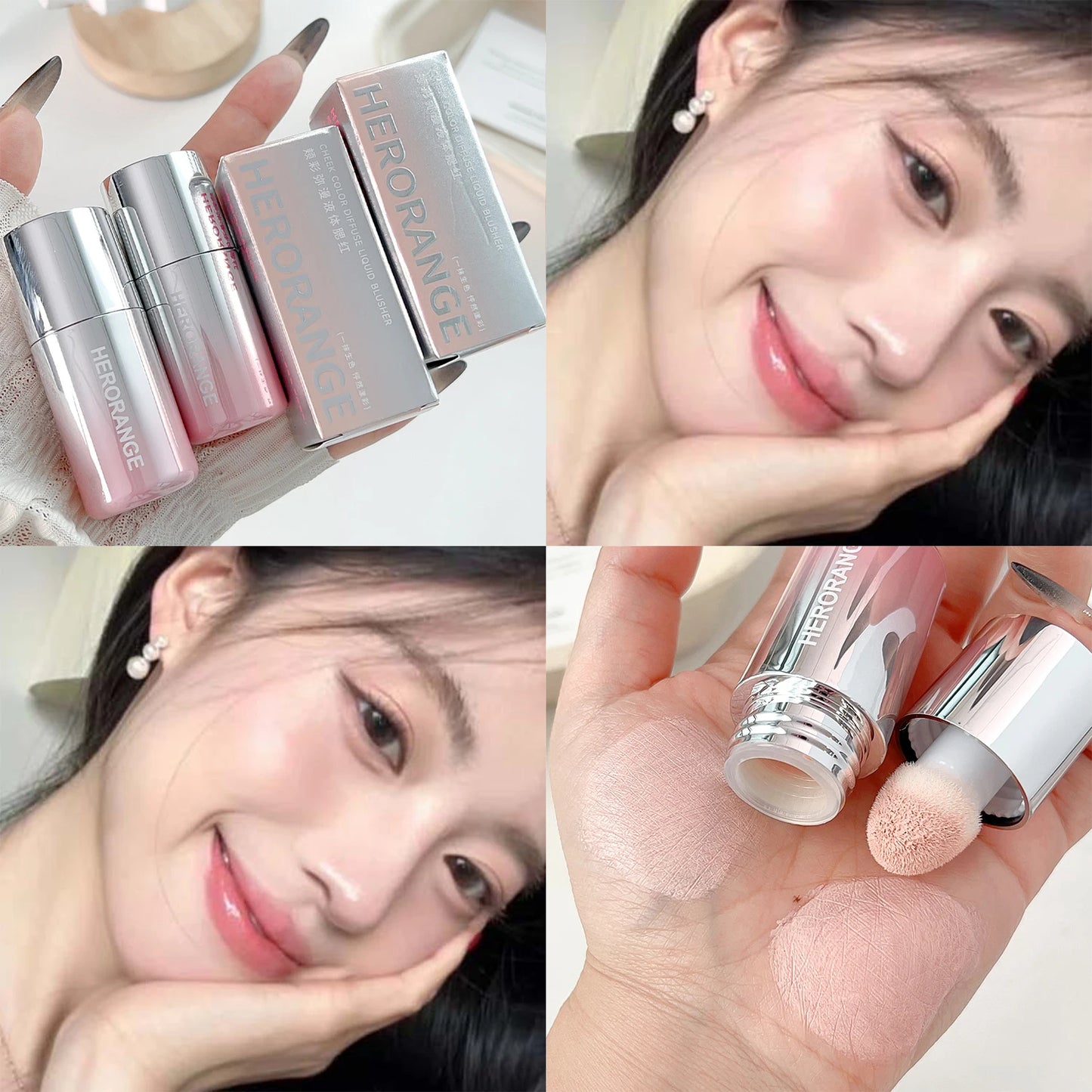 AirTouch™ Liquid Blush – 5 Matte Shades with Cushion Tip for Natural Long-Lasting Glow