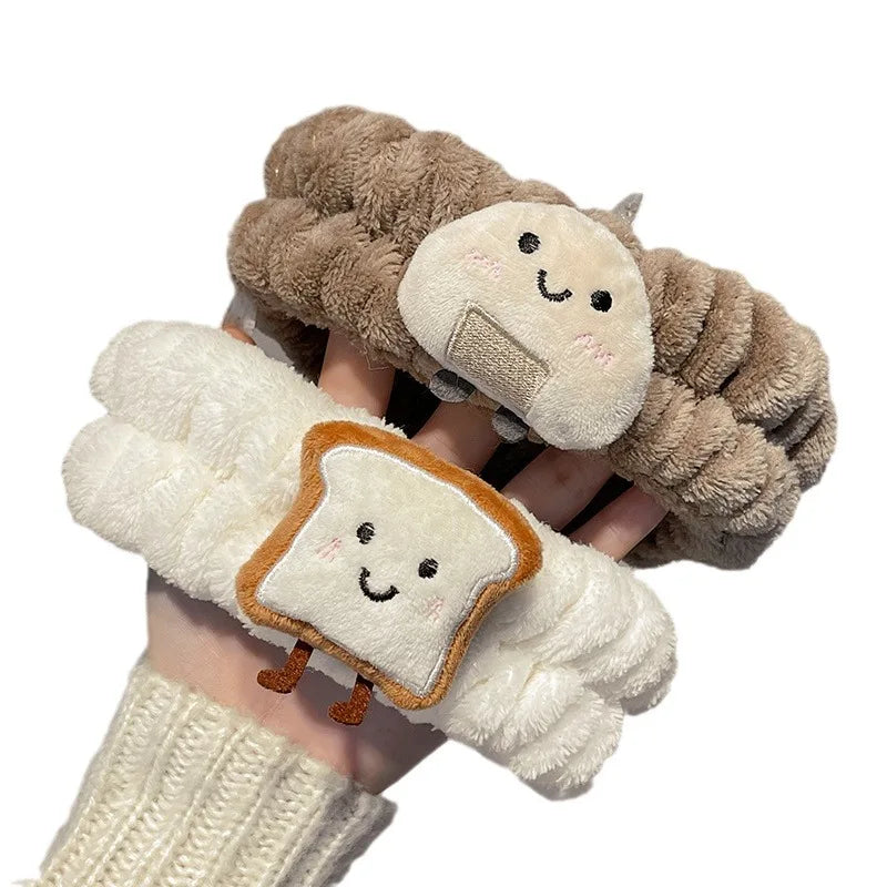 Spa Headband & Wristbands – Cute Absorbent Set for Face Washing, Skincare & Makeup