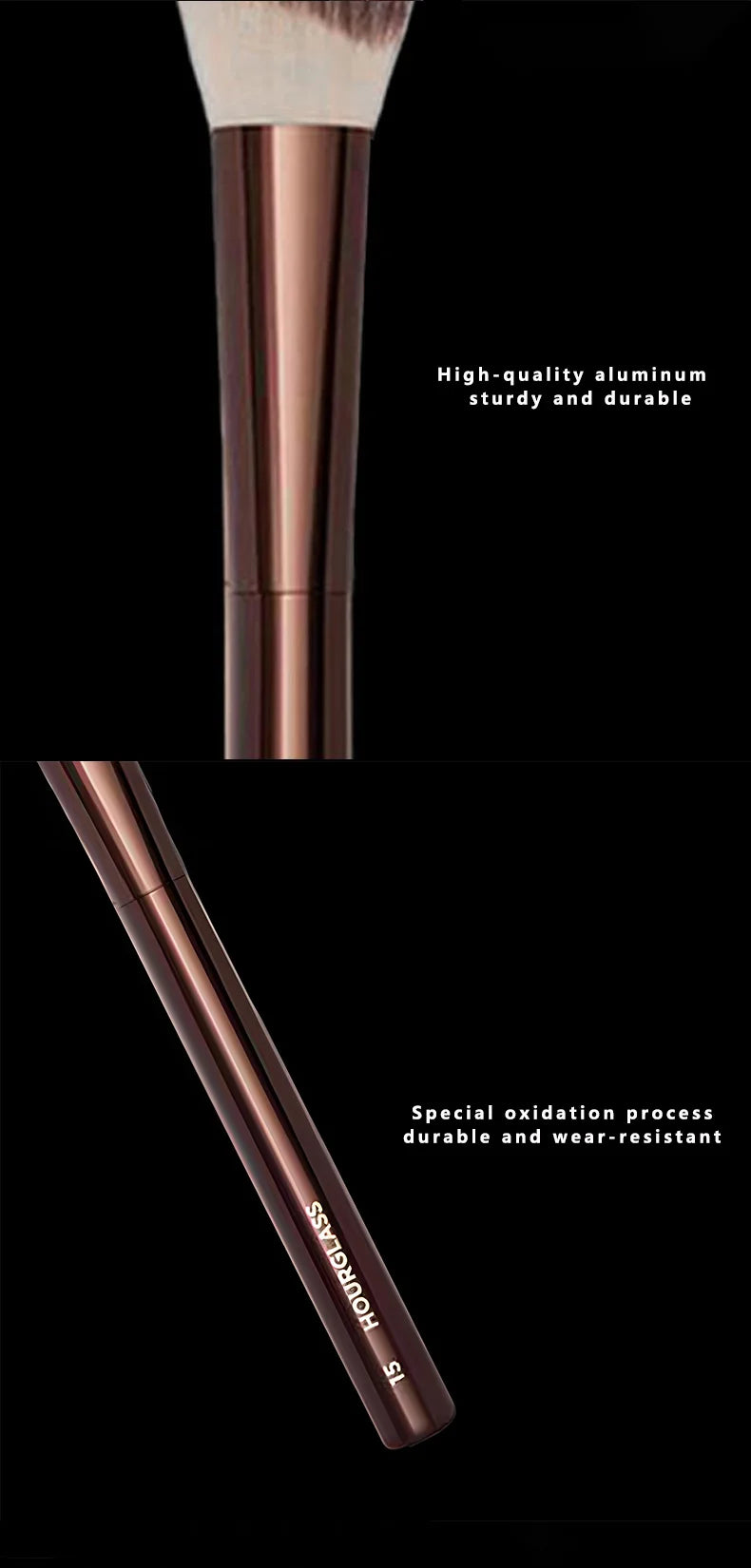HOURGLASS No. 15 Angled Liquid Blush & Contour Brush – Pro Makeup Tool for Blending & Powder Application