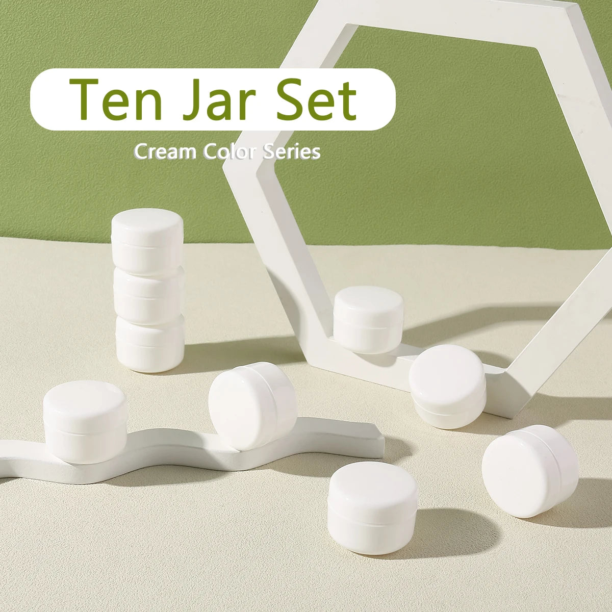 10PCS Mini Cosmetic Jars – 10g Refillable Containers for Lip Scrub, Balm, Cream & Travel Beauty Storage