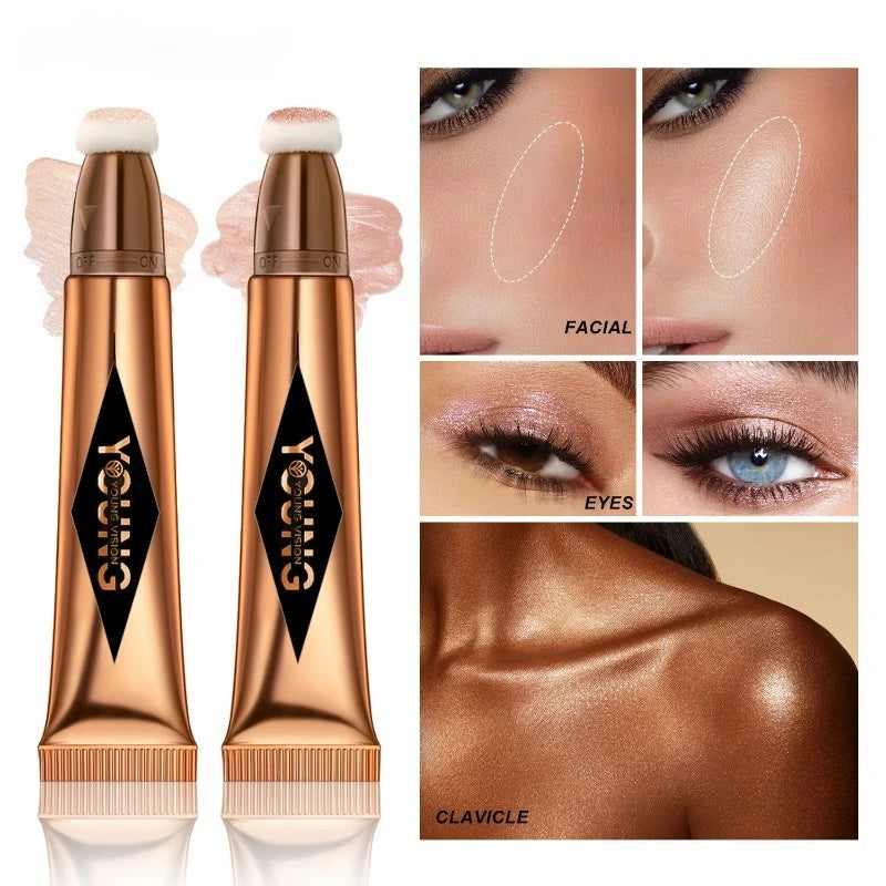 4-in-1 Liquid Blush Stick – Contour, Highlighter, Eyeshadow & Blush (Waterproof & Creamy Finish)