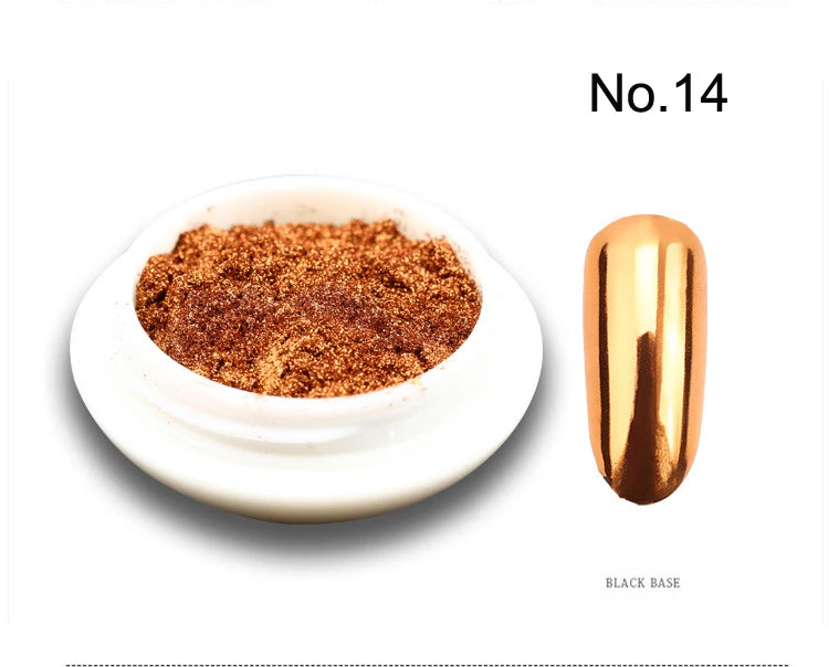 Chrome Mirror Nail Powder – Metallic Finish for Gel & Acrylic Nails (1/2 pcs)