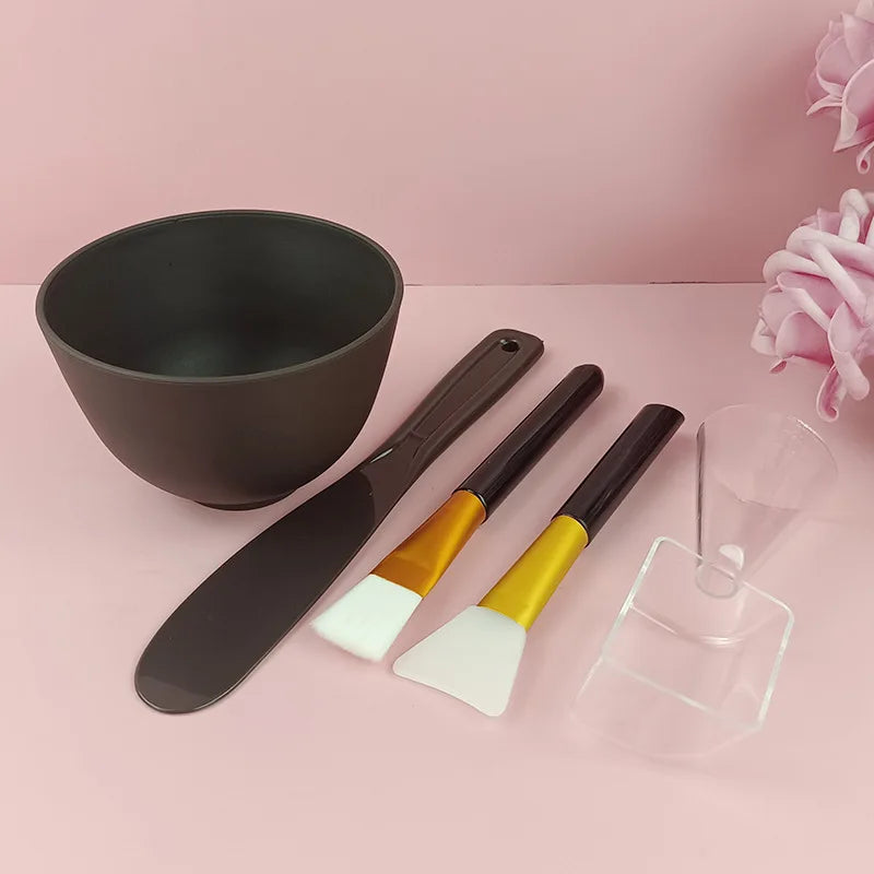Face Mask Mixing Bowl Set – DIY Facial Care Kit with Brush, Spoon & Measuring Tool