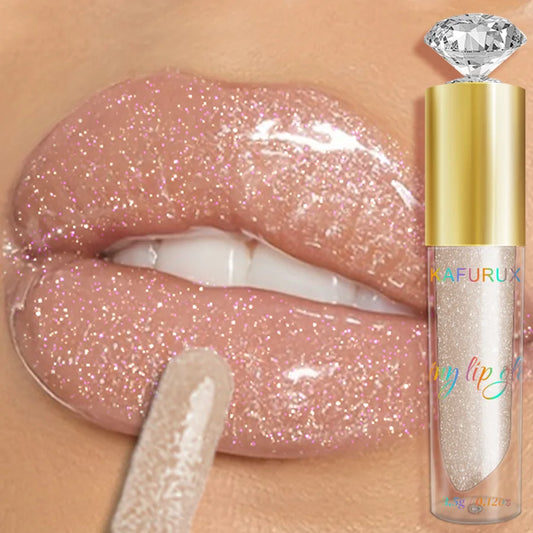 Diamond Shine Lip Gloss – 9 Colors Ultra-Glossy Sparkling Glitter Finish | Moisturizing, Long-Lasting & Sexy Glow