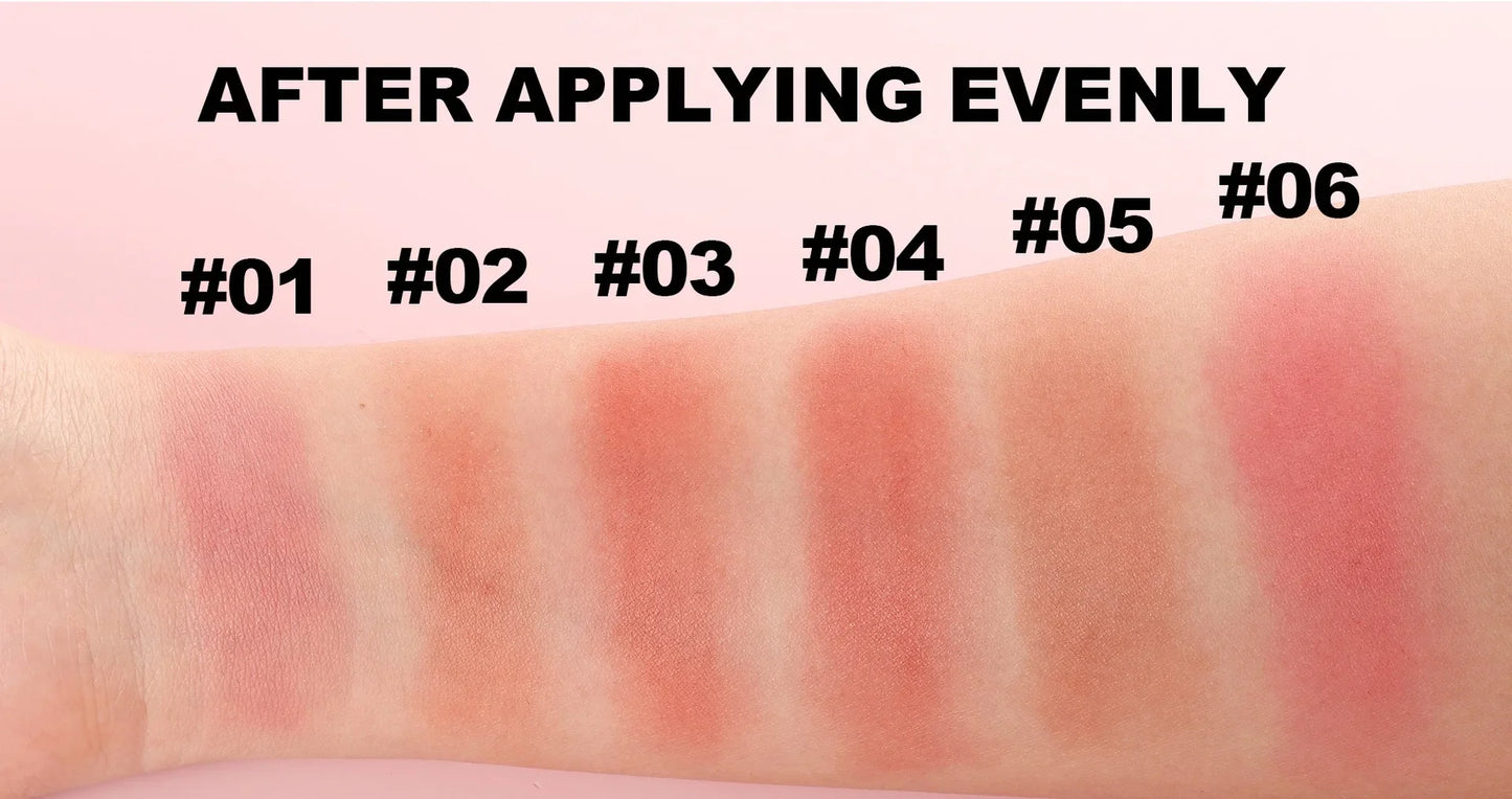 6-Color Matte Liquid Blush Stick – Waterproof & Long-Lasting Cream for Lips & Cheeks