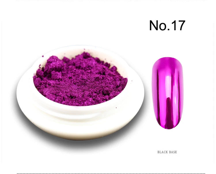 Chrome Mirror Nail Powder – Metallic Finish for Gel & Acrylic Nails (1/2 pcs)