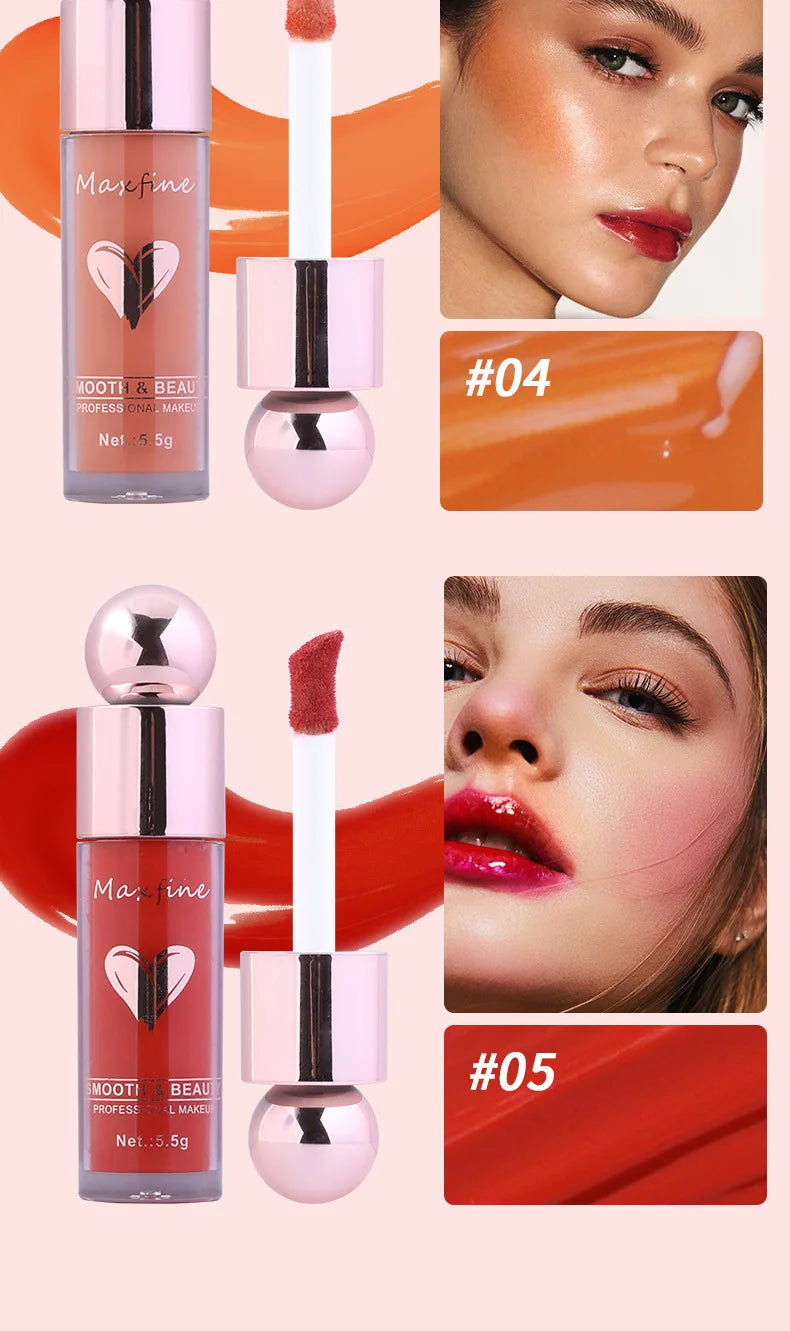 MAXFINE Liquid Blush – Lightweight, Long-Lasting & Smudge-Proof | High-Pigment Cheek Tint for a Smooth Radiant Glow